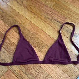 Maroon bikini top